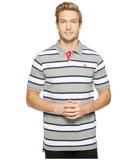 U.S. POLO ASSN. Balanced Stripe Pique Polo Shirt 
