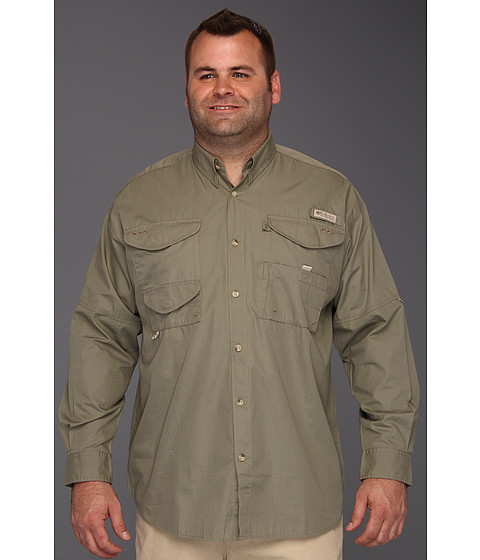 Cheap Columbia Big & Tall Bonehead™ L/S Shirt Sage - Men's Outdoor Shirts