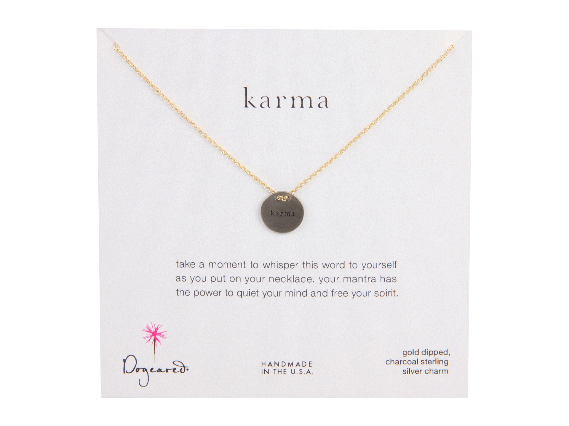 Dogeared Jewels Mantra Karma Necklace $60.99 $68.00 SALE