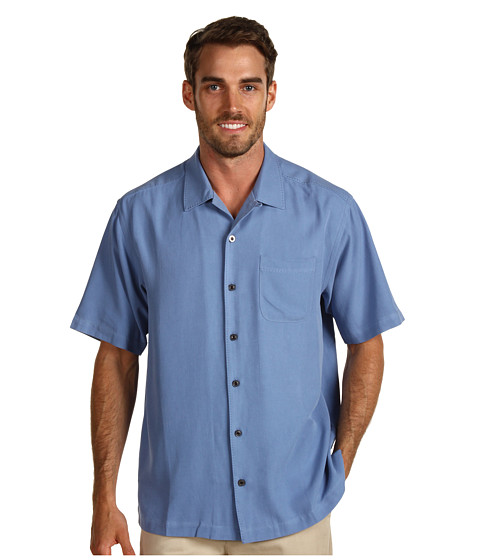Tommy Bahama Catalina Twill Camp Shirt French Blue - Zappos.com Free ...