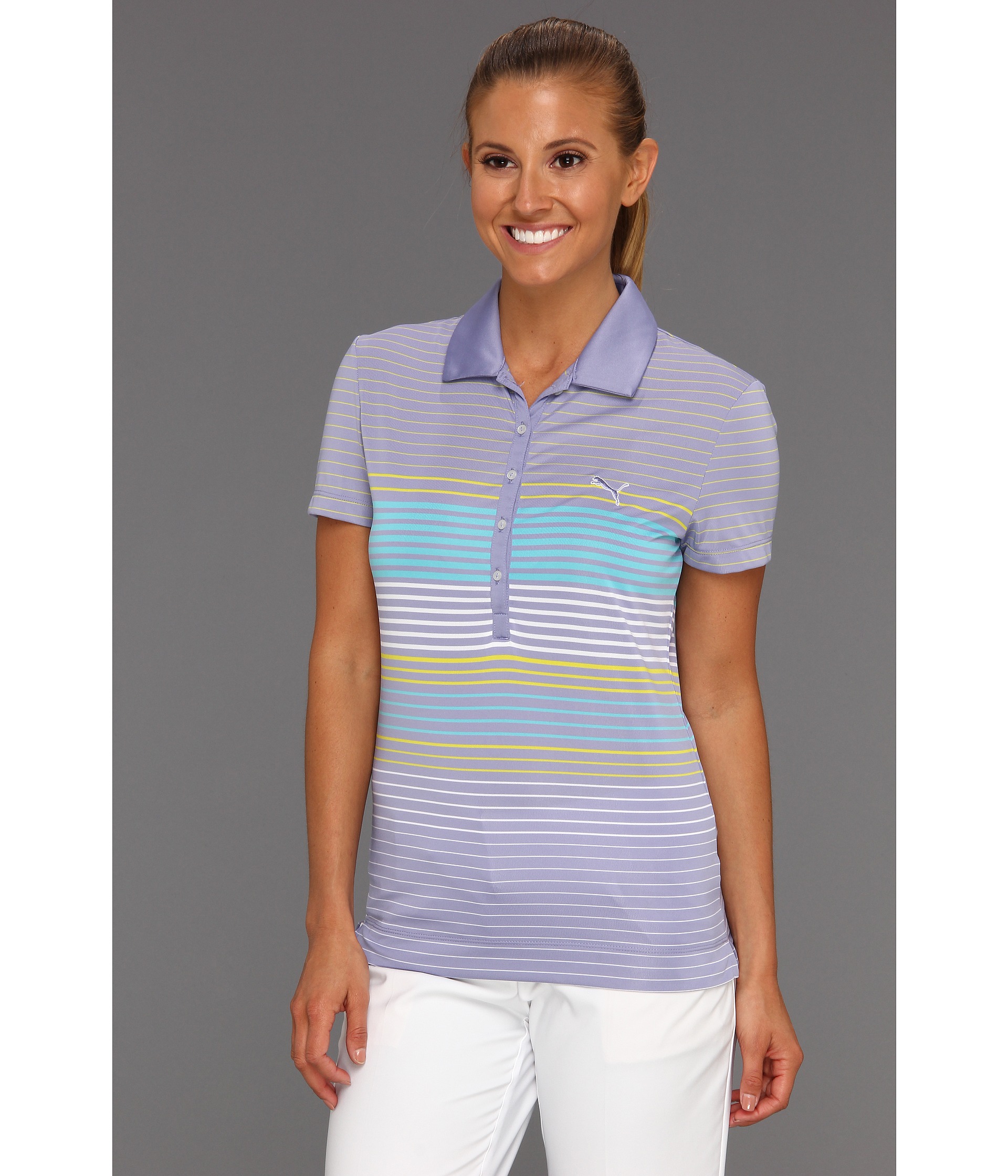 Puma Golf Yarn Dyed Stripe Polo Shirt 13