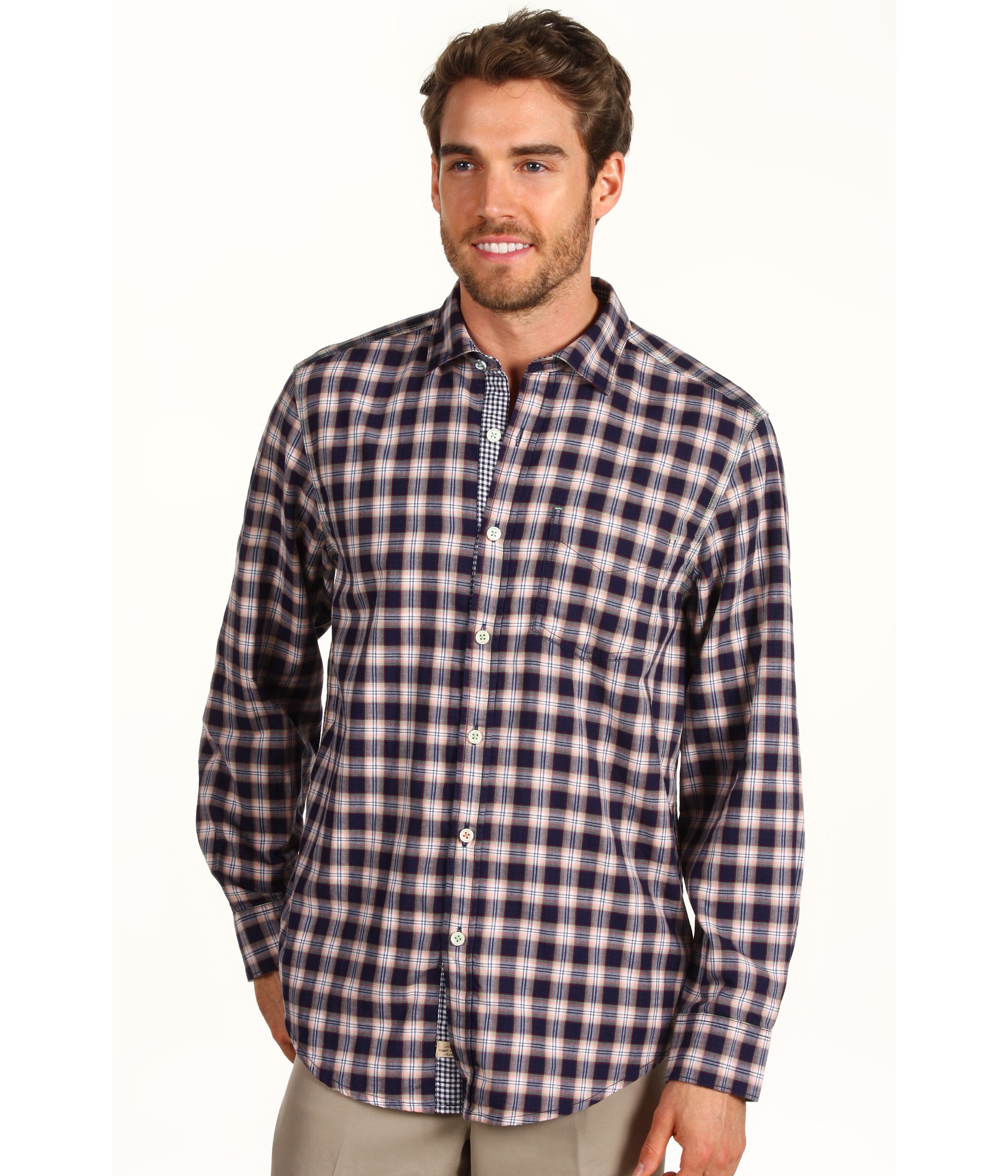 tommy bahama vis a vis plaid l s woven $