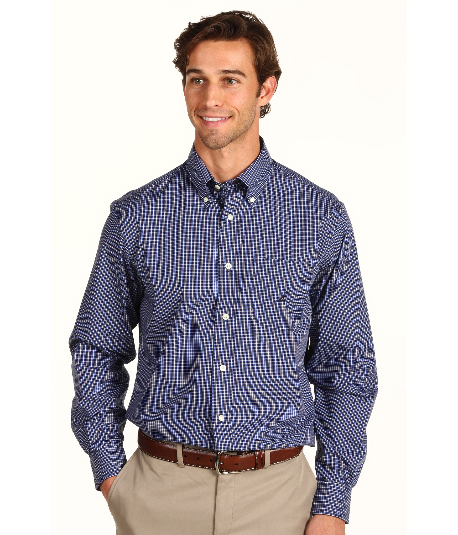   Wrinkle Resistant Poplin Fine Plaid Shirt $62.99 $69.50 SALE