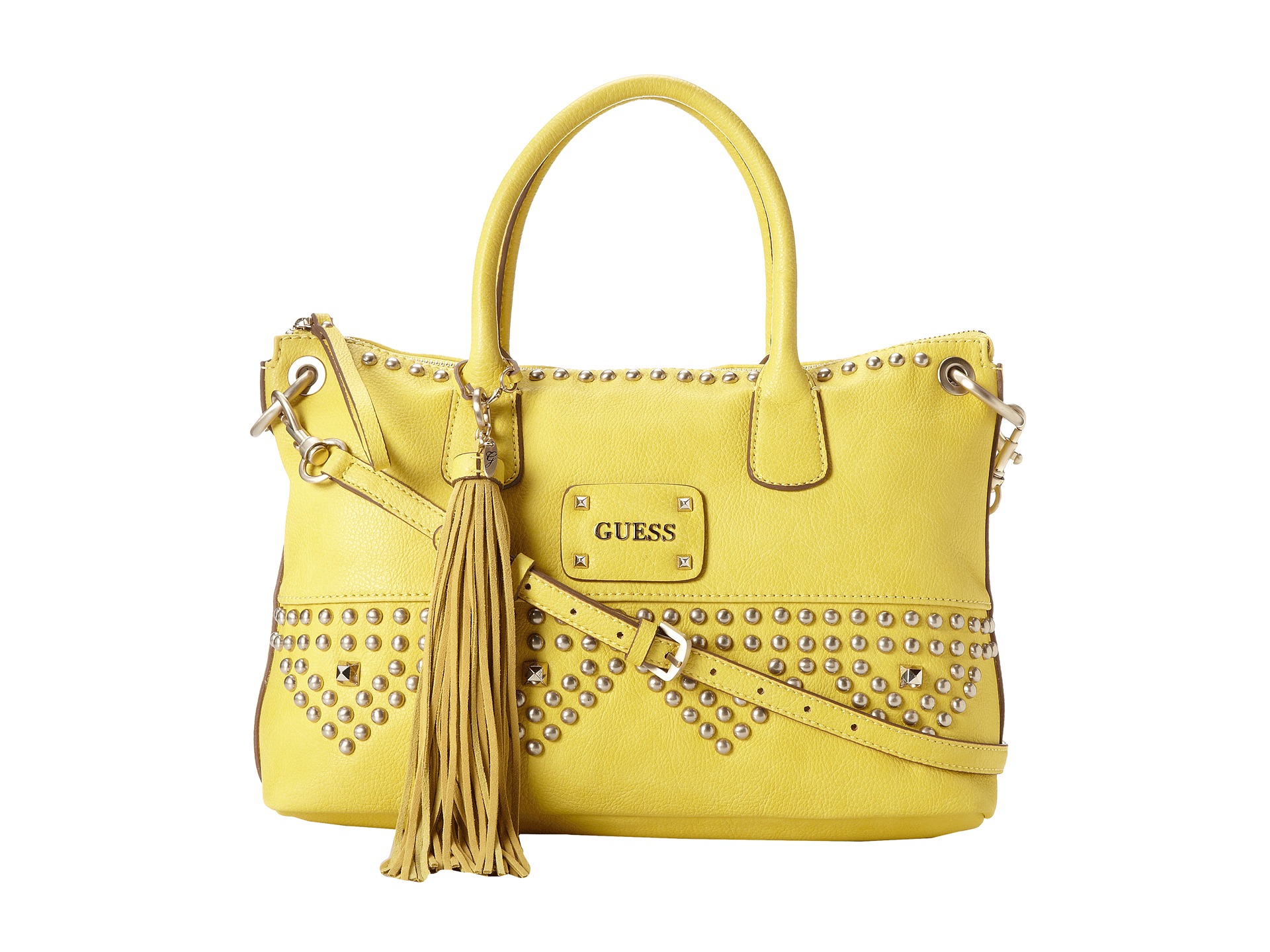 guess pavilla satchel yellow