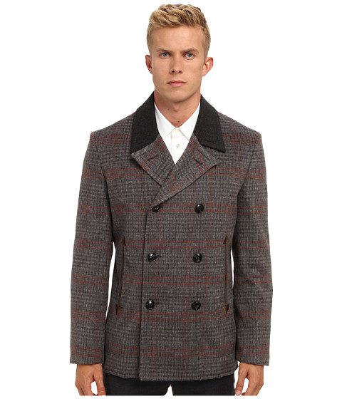 Sale Marc Jacobs Runway Check Pea Coat Mink Check Review Online