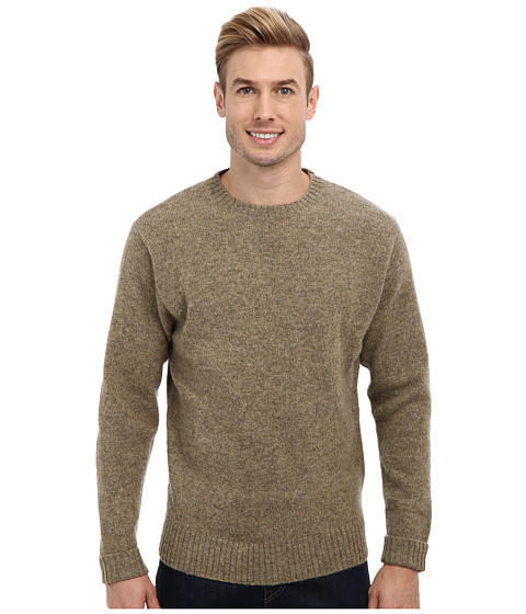 Check Out Pendleton Shetland Crew Sweater Birch - Men's Wool Sweaters