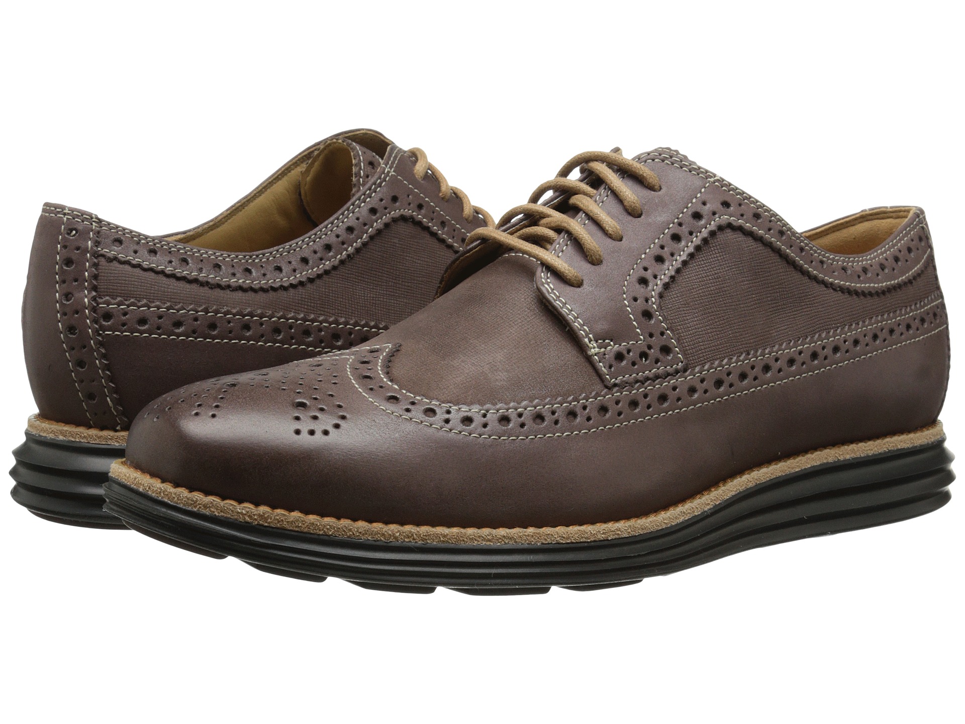 cole haan lunargrand long wing chestnut