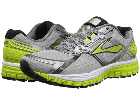 brooks ghost 8 metallic charcoal lime punch silver - vansshoes