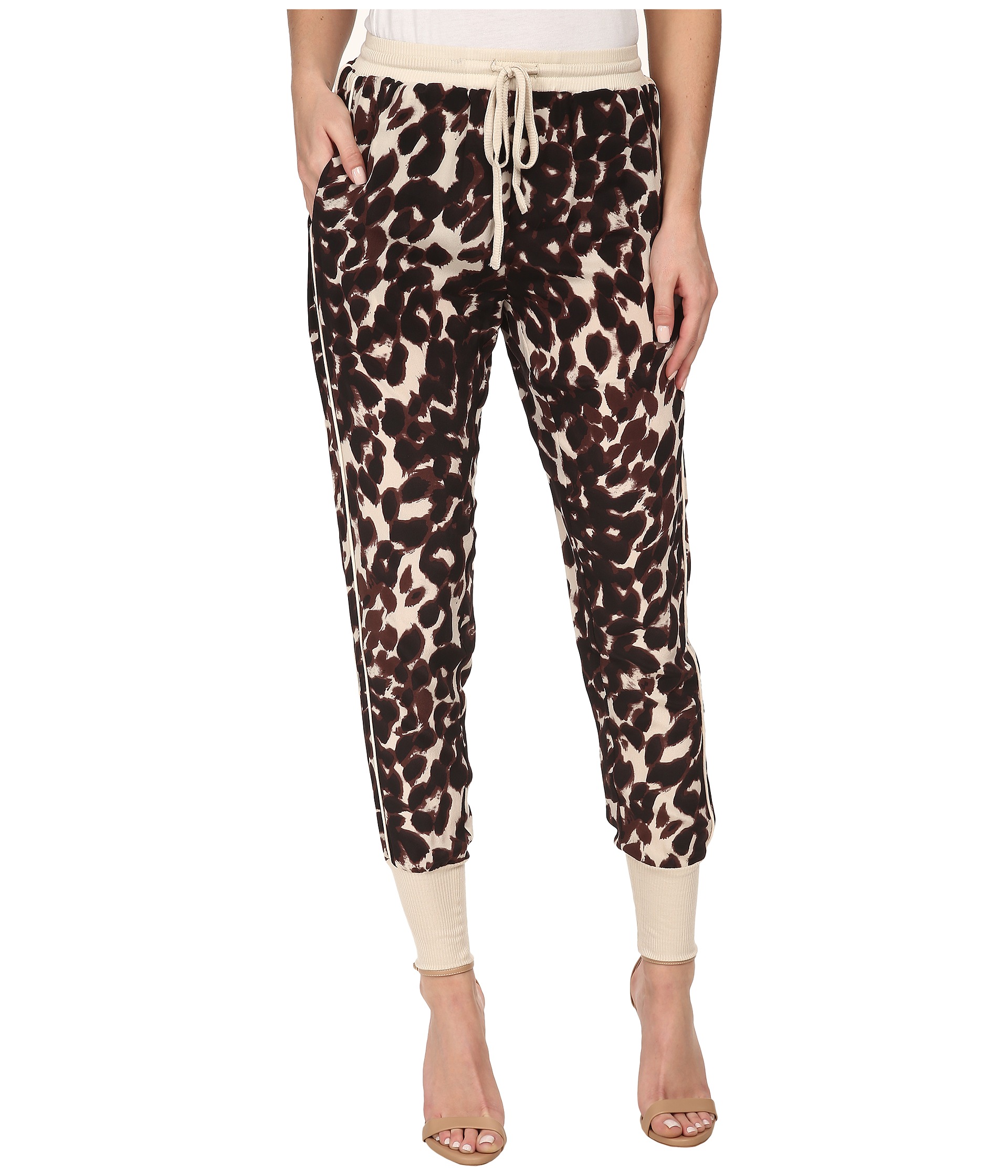 Chaser Animal Print Panel Pants Animal