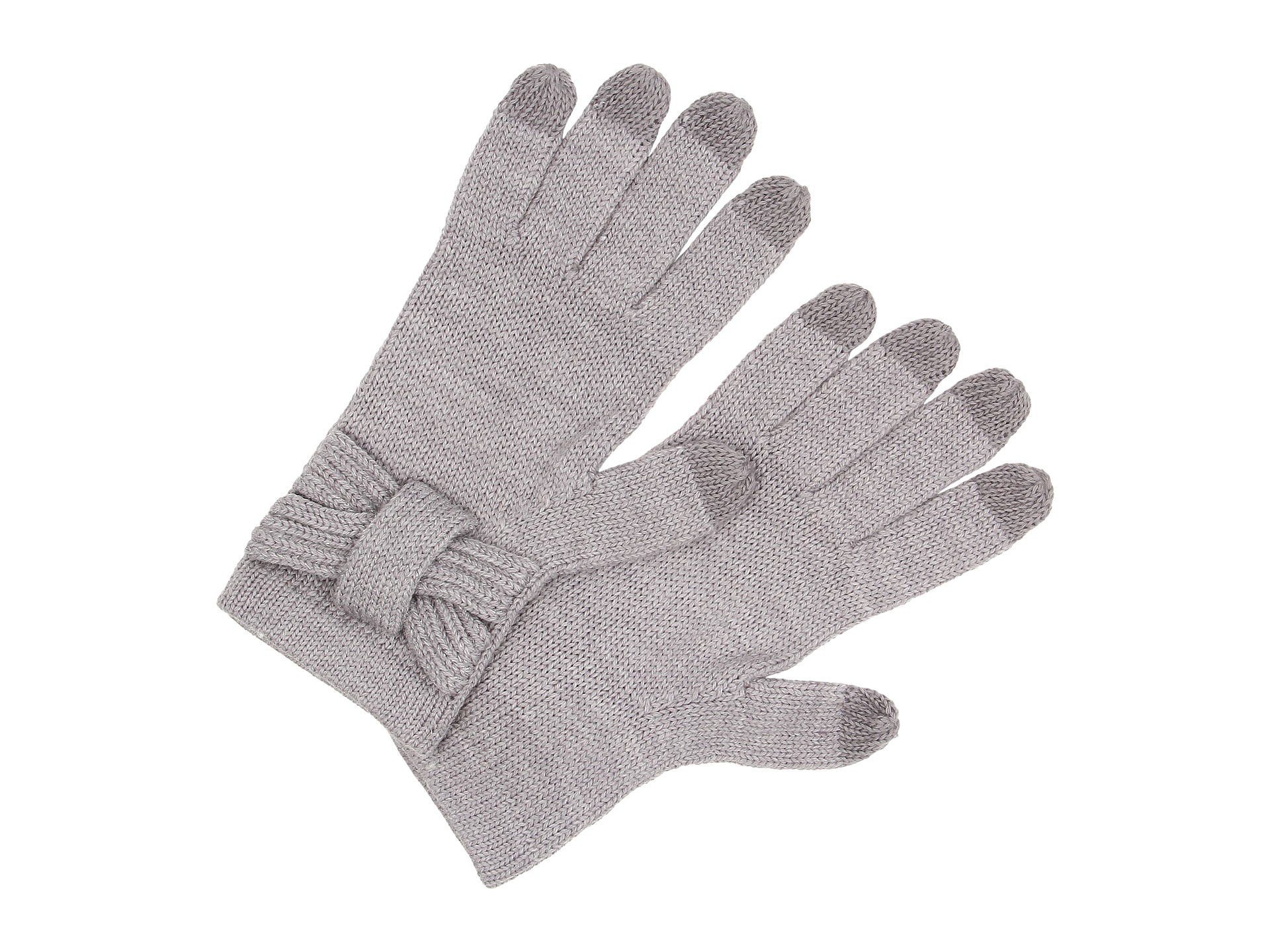 Ugg Isla Lurex Tech Bow Glove Grey Heather Multi