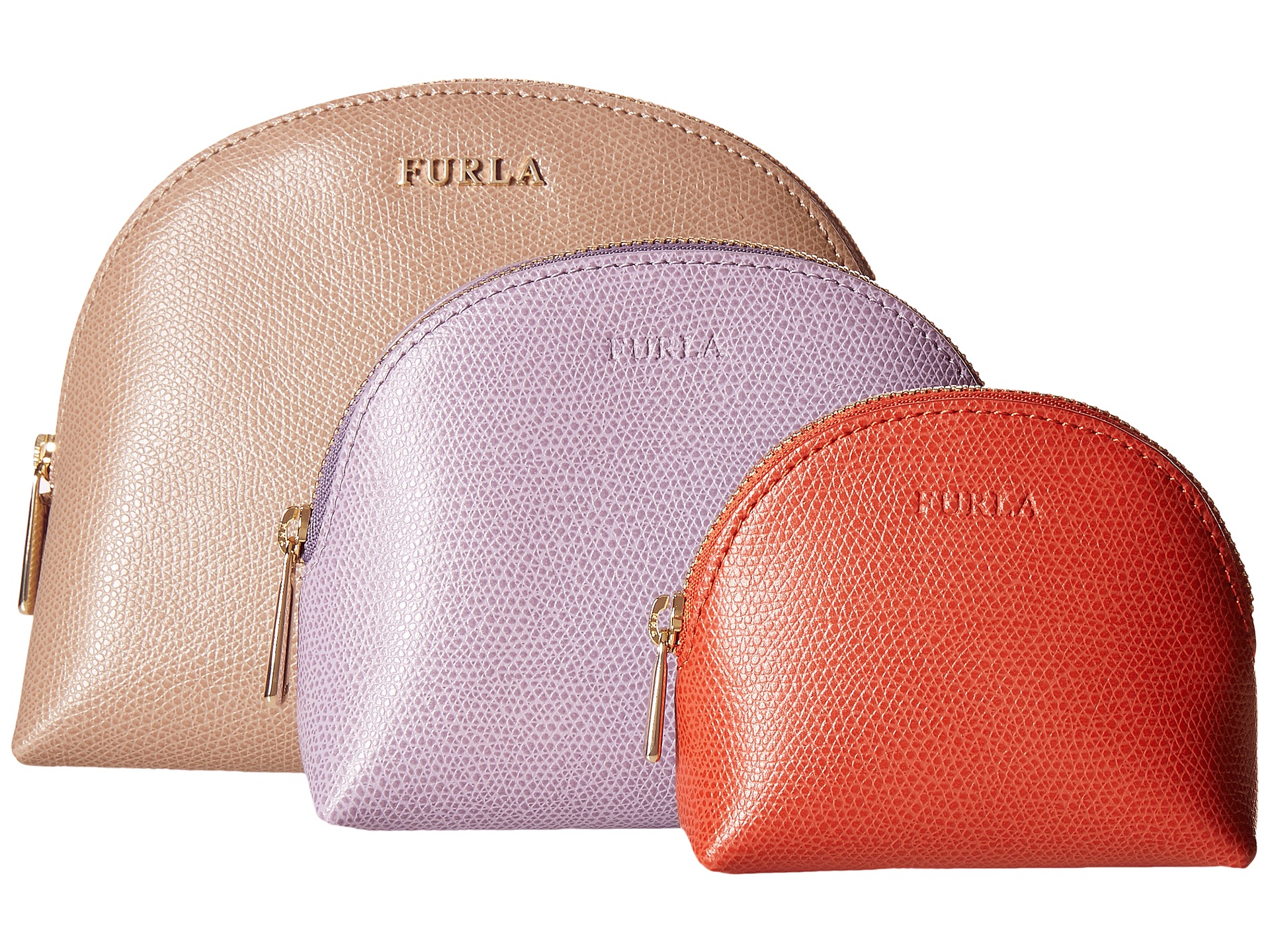 Furla Babylon Cosmetic Case Set New Caramello/Storm/Maple