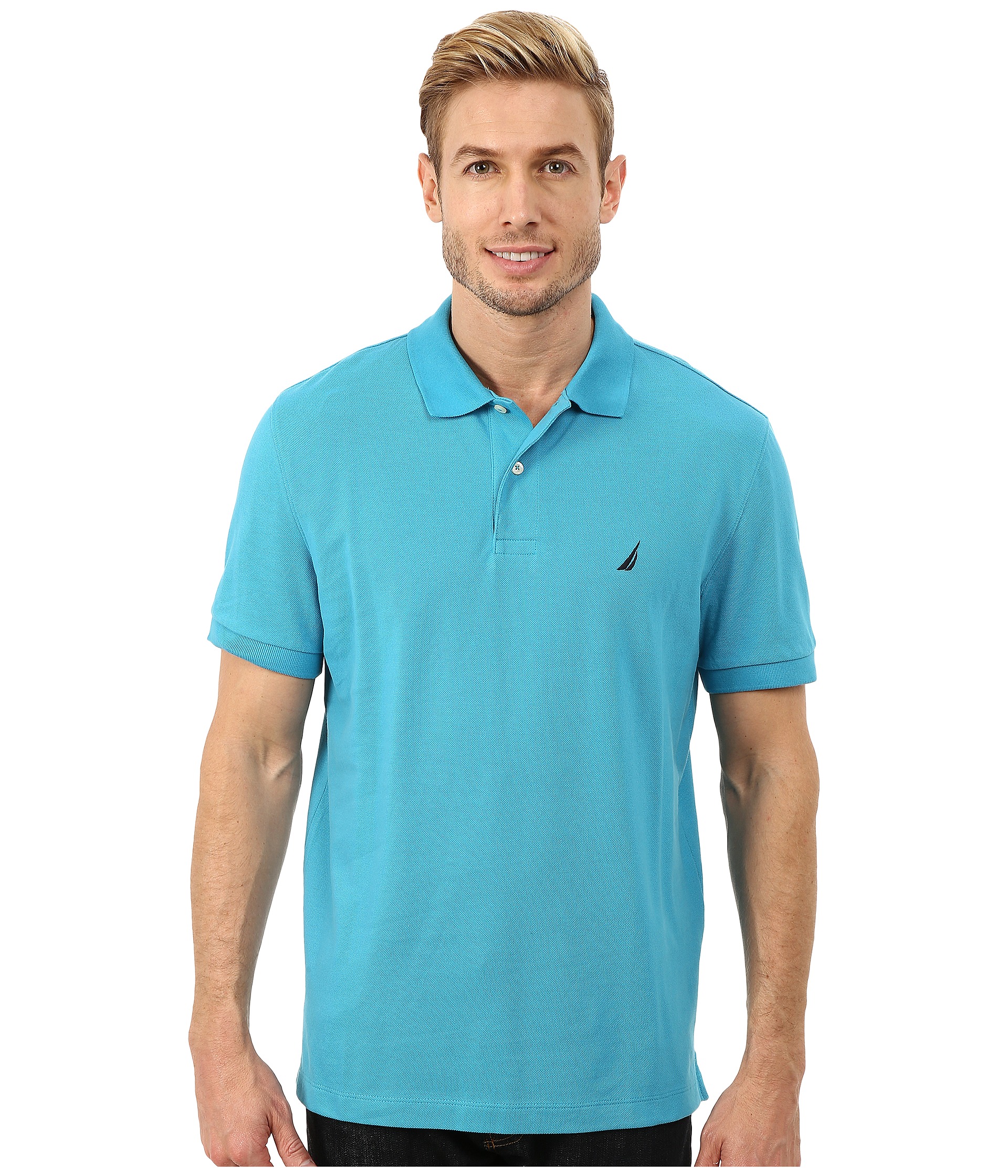 Nautica Short Sleeve Solid Deck Shirt Coast Surf