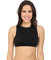DKNY - Street Cast Solids High Neck Crop Top w/ Back Zipper Closure