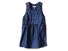 Chambray Denim Jumper Dress with Heart Print & Adjustable Straps (Infant/Toddler)