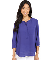 NYDJ Petite - Petite Solid 3/4 Sleeve Pleat Back