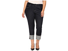 Plus Size Evan Long Cuff Slim Ankle in Rinse Capital Denim