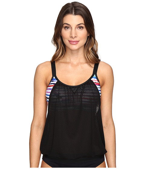 Next by Athena Perfect Alignment Double Up Tankini Top (D-Cup) Black ...