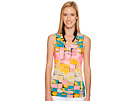 Digi Box Print Sleeveless Top
