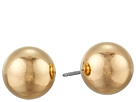 10mm Polished Gold Ball Post Ear Earrings