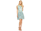 Boat Neck Sleeveless Drop Waist Dress with Ruffle Skirt