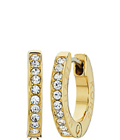 Michael Kors - Tone and Crystal Huggie Hoop Earrings