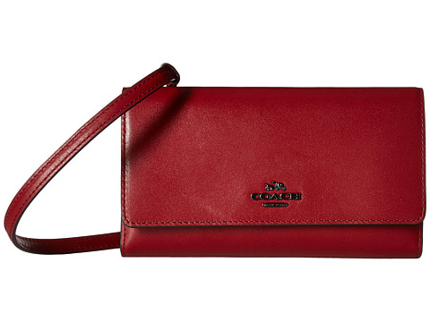 COACH Smooth Leather Phone Crossbody at Zappos.com