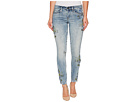 Denim Floral Embroidered Skinny in Back To Nature