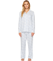 Eileen West - Cotton Jersey Notch Collar Long Pajamas