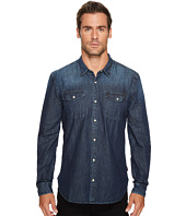 John Varvatos Star U.S.A. - Long Sleeve Snap Front Sport Shirt with Two Flap Chest Pockets