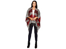 BSP3535 Soft Woven Poncho with Fringe