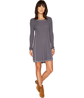 Dylan by True Grit - Heathered Soft Slub Waffle Crew Seamed Dress