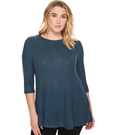 B Collection by Bobeau Curvy - Plus Size Brushed Babydoll Hemline Knit