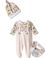 Fendi Kids - Logo Graphic Footie, Hat & Bib Gift Set (Infant)