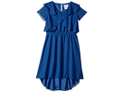 Flutter Sleeve Ruffle Front with Hi-Lo (Big Kids)