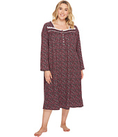 Eileen West - Plus Size Jersey Ballet Long Sleeve Nightgown
