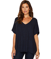 TWO by Vince Camuto - Short Sleeve Plaited Traveling Stitch Boxy Pullover