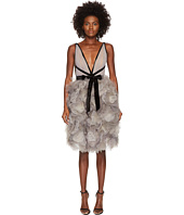 Marchesa - Tulle Cocktail Dress w/ Degrade Floral Skirt