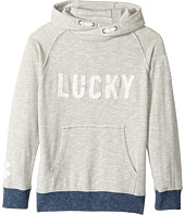 Lucky Brand Kids - Long Sleeve Cross Neck Pullover Hoodie (Big Kids)