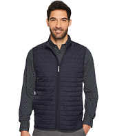 Perry Ellis - Quilted Mix Media Full Zip Vest