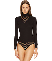 ELSE - Chevron Cashmere Blend Long Sleeve Bodysuit