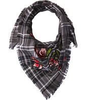 BCBGeneration - Plaid Floral Embroidered Bandana