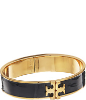Tory Burch - Raised Logo Thin Enamel Hinged Bracelet