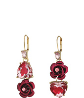 Betsey Johnson - Pink and Gold Non-Matching Heart Earrings