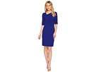 Asymmetric Sleeved Sheath Dress