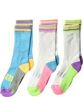 Jefferies Socks - Pastel Neon Sporty Crew 3-Pack (Toddler/Little Kid/Big Kid)