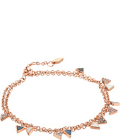 Fossil - Double Strand Chain Bracelet with Mother of Pearl Triangles